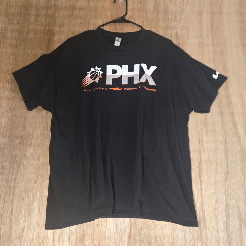 Phoenix Suns PHX Valley Basketball Graphic T-Shirt Black XL NBA Sports